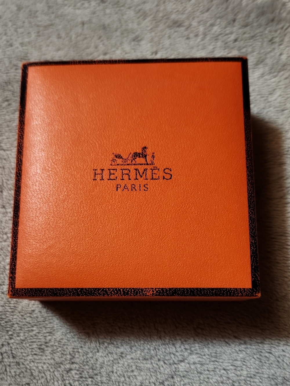 Hermes Orange Box with Black Logo